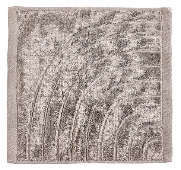 Szarobeżowy bawełniany ręcznik frotte 30x30 cm Time – Zone