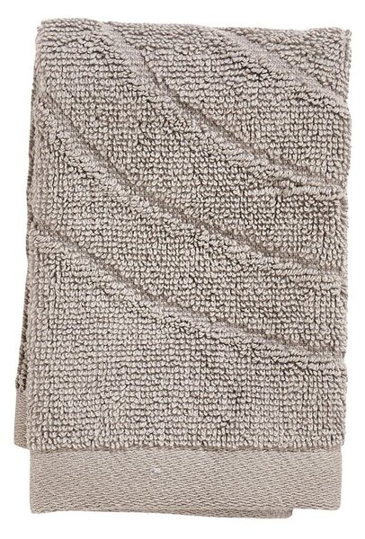 Szarobeżowy bawełniany ręcznik frotte 30x30 cm Time – Zone