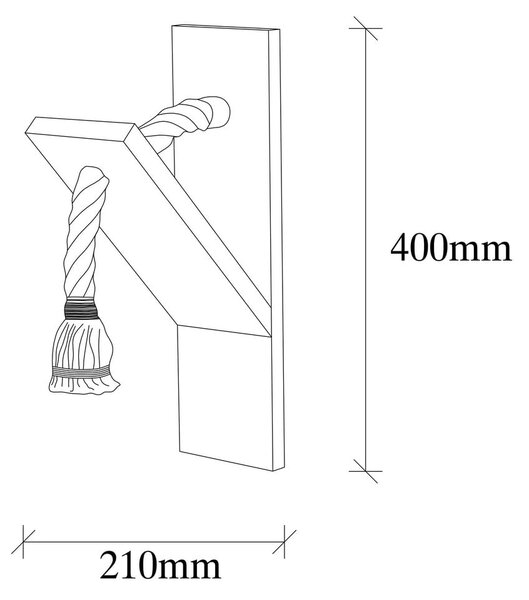 Kinkiet w naturalnym kolorze Erebos – Opviq lights