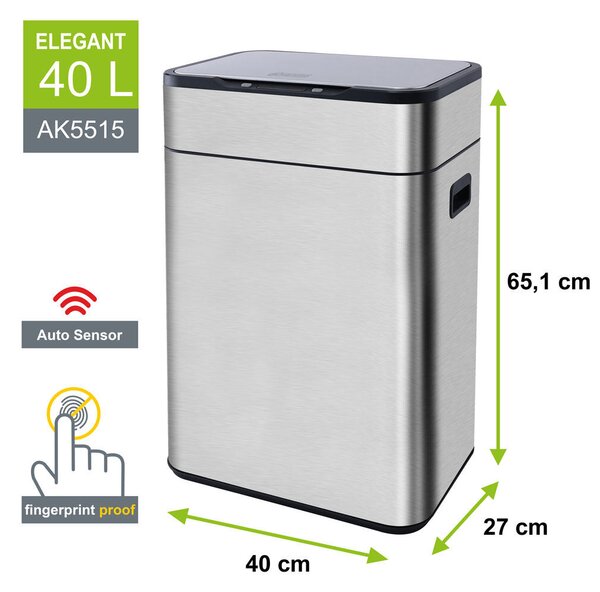 Elegant Automatyczny kosz na śmieci 40 l HELPMATION AK5515