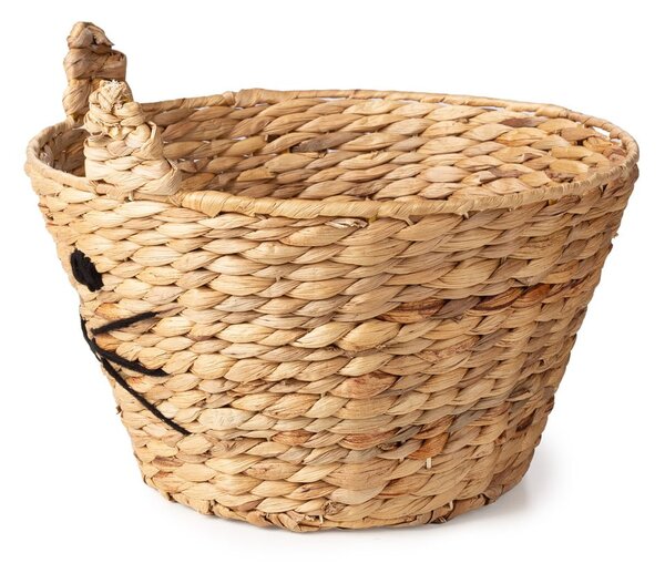 Dziecięcy kosz na zabawki z hiacyntu wodnego w naturalnym kolorze ø 35x26 cm Cat – Compactor