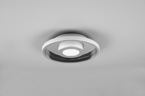 Metalowa lampa sufitowa LED w kolorze błyszczącego srebra ø 30 cm Ascari – Trio