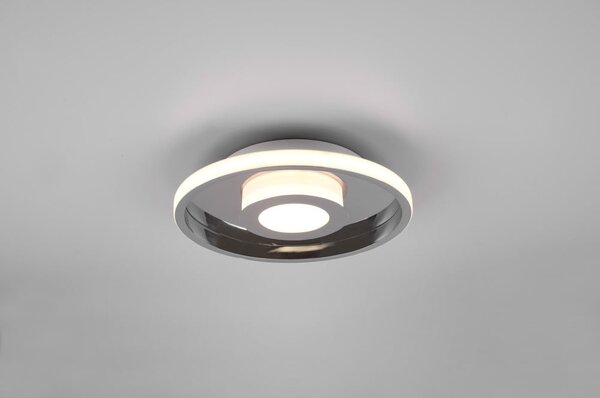 Metalowa lampa sufitowa LED w kolorze błyszczącego srebra ø 30 cm Ascari – Trio
