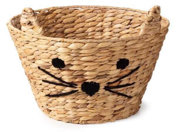 Dziecięcy kosz na zabawki z hiacyntu wodnego w naturalnym kolorze ø 35x26 cm Cat – Compactor