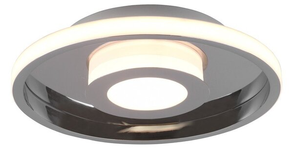 Metalowa lampa sufitowa LED w kolorze błyszczącego srebra ø 30 cm Ascari – Trio