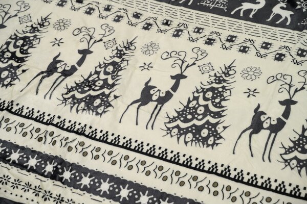Pościel z mikropluszu WINTER DEER szare Rozmiar pościeli: 2 szt 70 x 90 cm | 200 x 220 cm