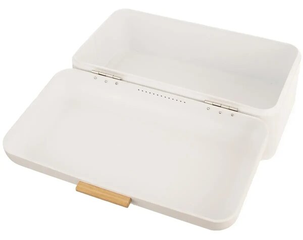 Whiteline Chlebak 42 × 24 × 16,5 cm, metal/bambus ORION 152460