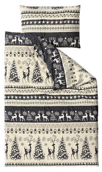 Pościel z mikropluszu WINTER DEER szare Rozmiar pościeli: 2 szt 70 x 90 cm | 200 x 220 cm