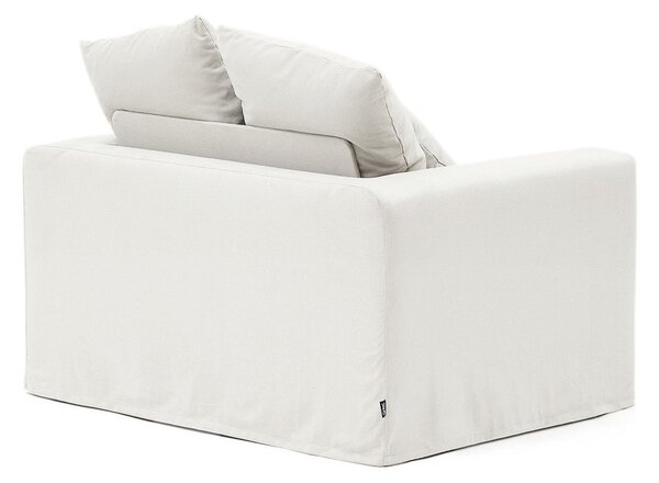 Biały lniany fotel Nora – Kave Home
