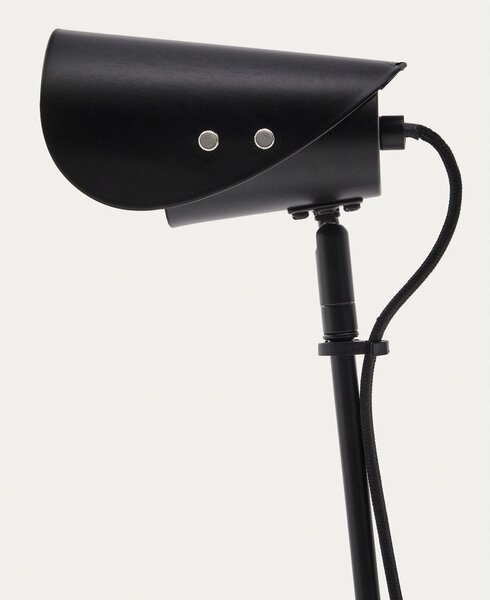 Czarna metalowa lampa stołowa z klipsem (wysokość 51 cm) Jula – Kave Home