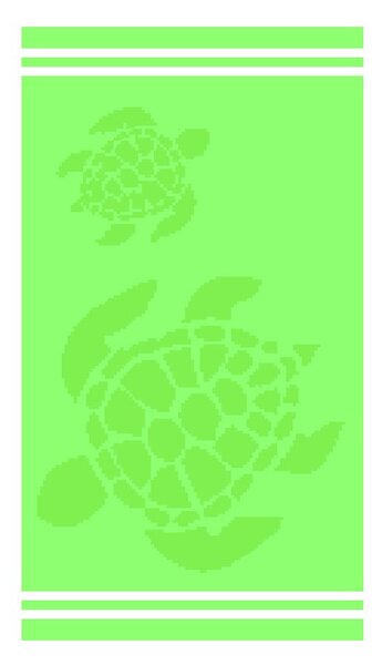 Zielony bawełniany ręcznik plażowy 70x140 cm Turtle – B.E.S