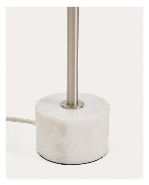 Metalowa lampa stołowa w kolorze srebra (wysokość 32,5 cm) Lynor – Kave Home