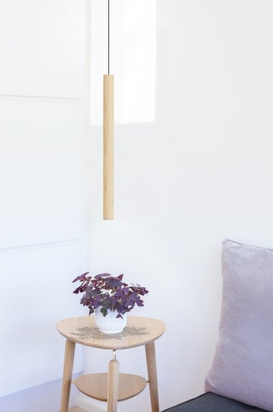 Lampa wisząca LED z drewnianym kloszem ø 3 cm Chimes – UMAGE