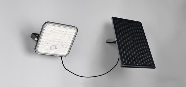Zewnętrzna solarna lampa ścienna LED z timerem (wysokość 19 cm) Acora – Reality