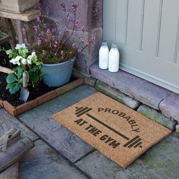 Wycieraczka z włókna kokosowego 40x60 cm Probably At The Gym – Artsy Doormats