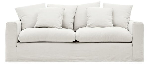 Biała lniana sofa 240 cm Nora – Kave Home