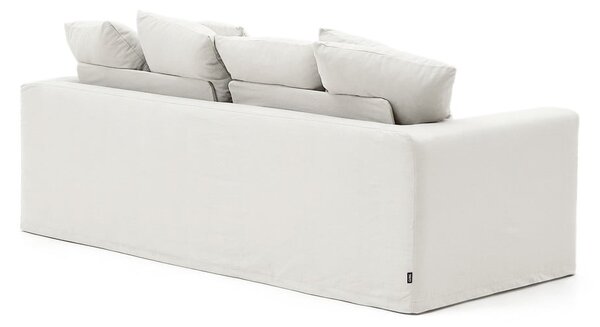 Biała lniana sofa 240 cm Nora – Kave Home