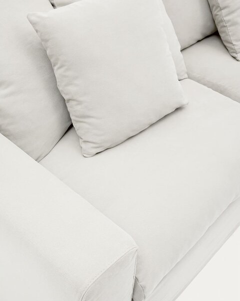 Biała lniana sofa 240 cm Nora – Kave Home