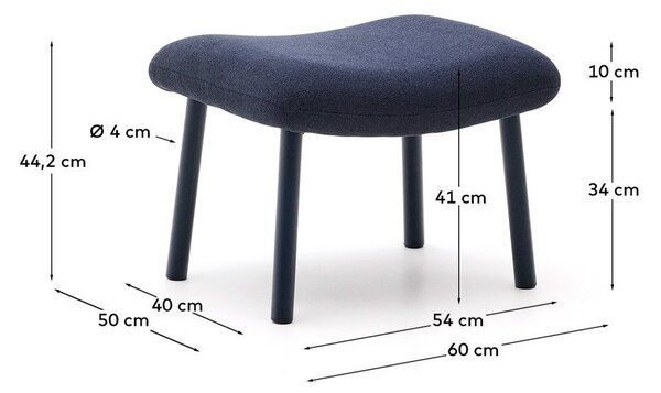 Ciemnoniebieski podnóżek Inari – Kave Home
