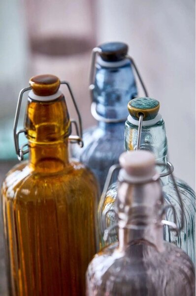 Różowa szklana butelka 1,2 l Kusintha − Bitz