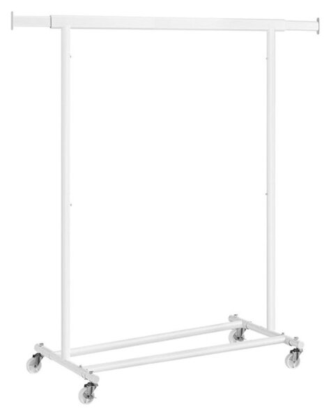 Stojak na ubrania INEZ na kółkach, maks. 90kg, 83,5x45x160cm, biały SongmicsHome