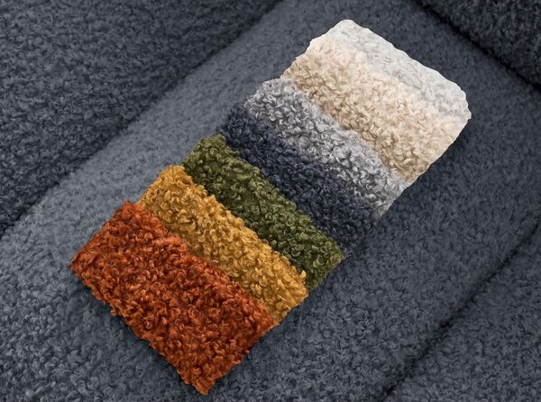 Ciemnoszara sofa z materiału bouclé 232 cm Hippolyte – Bobochic Paris