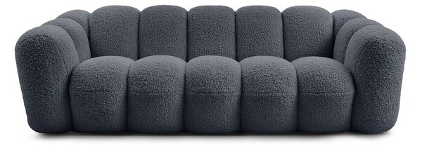 Ciemnoszara sofa z materiału bouclé 232 cm Hippolyte – Bobochic Paris