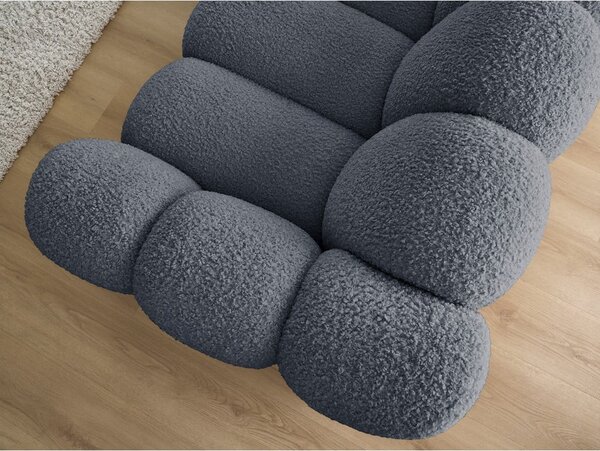 Ciemnoszara sofa z materiału bouclé 232 cm Hippolyte – Bobochic Paris