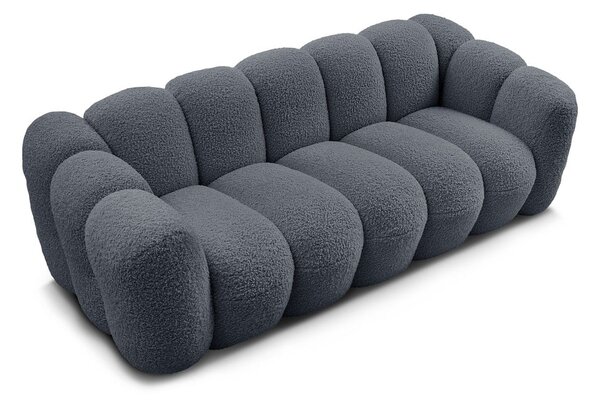 Ciemnoszara sofa z materiału bouclé 232 cm Hippolyte – Bobochic Paris
