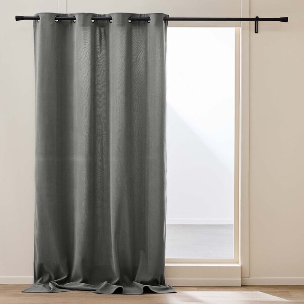 Antracytowa zasłona termiczna sztruksowa 140x260 cm Madison – douceur d'intérieur