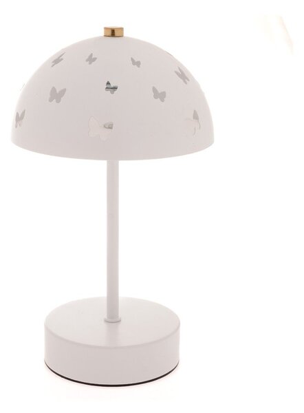 Biała metalowa dziecięca lampa stołowa Butterfly – Dakls