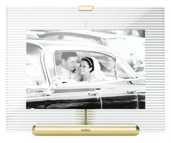 Szklana ramka stojąca w kolorze złota 16x20 cm Flute – Umbra