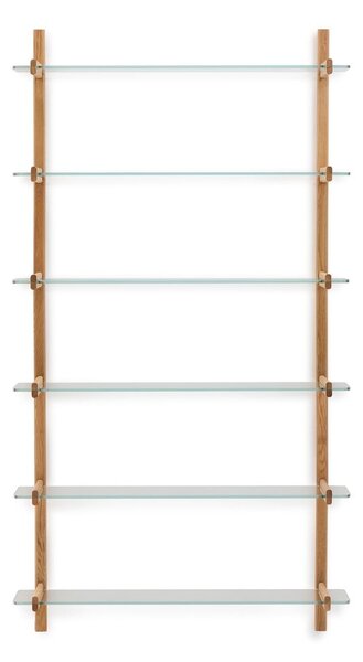 Szklany modułowy system półek w naturalnym kolorze 110x202x30,5 cm Sitra – Kave Home