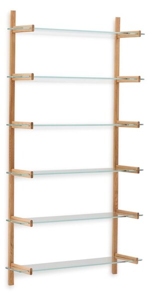 Szklany modułowy system półek w naturalnym kolorze 110x202x30,5 cm Sitra – Kave Home