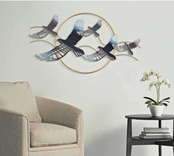 Metalowa dekoracja ścienna 91x50 cm Birds – Mauro Ferretti