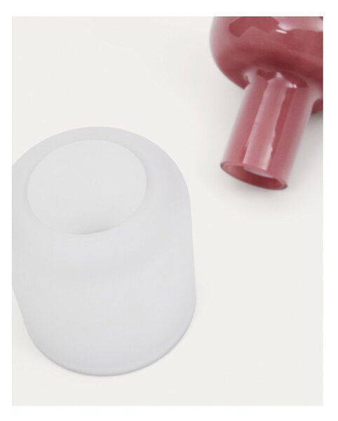 Różowy szklany wazon (wysokość 19 cm) Kelse – Kave Home