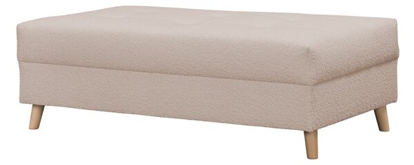 Beżowy puf z materiału bouclé Ariella – Ropez