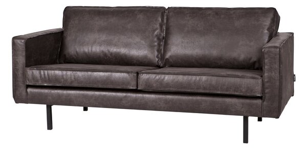Czarna sofa z imitacji skóry 190 cm Rodeo – WOOOD