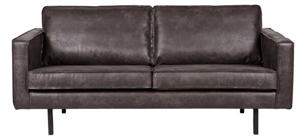 Czarna sofa z imitacji skóry 190 cm Rodeo – WOOOD