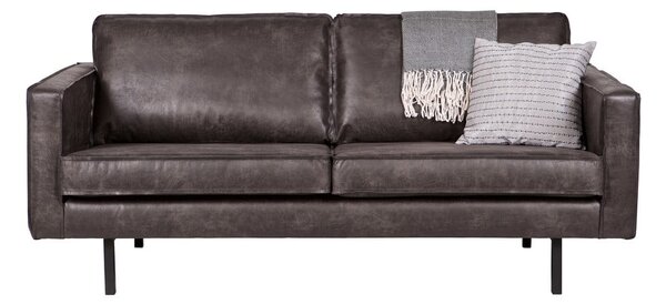 Czarna sofa z imitacji skóry 190 cm Rodeo – WOOOD