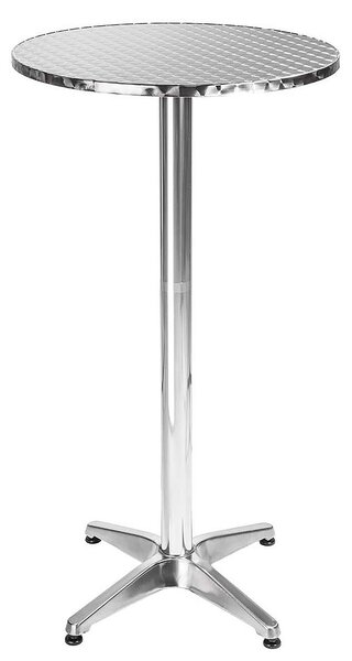 Tectake 401488 aluminiowy stolik barowy ø60cm z regulacją wysokości - 5,8 cm