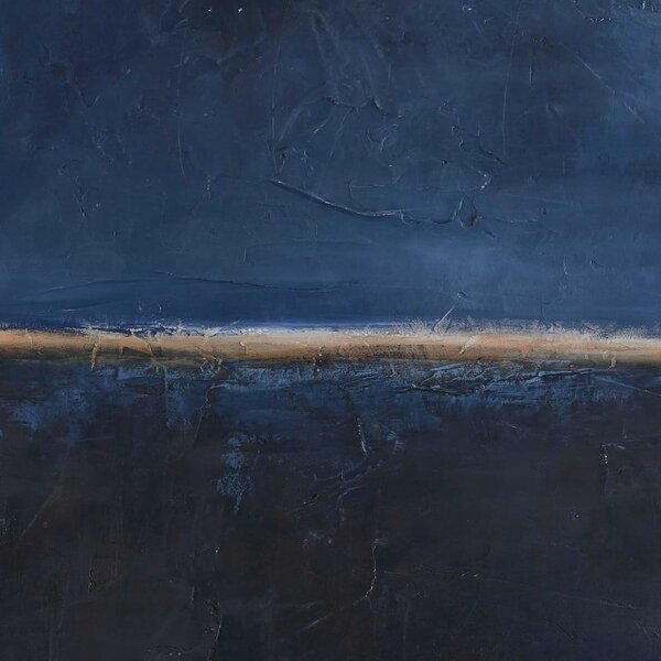 Ręcznie malowany obraz 78x98 cm Edge Blue – Malerifabrikken