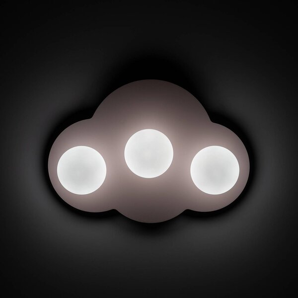 Lampa sufitowa Cloud TK Lighting, możliwość ściemniania, fioletowy / różowy / bladoróżowy, pokój dziecięcy, szkło, młodzieżowy