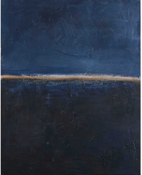 Ręcznie malowany obraz 78x98 cm Edge Blue – Malerifabrikken