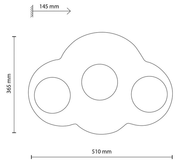 Lampa sufitowa Cloud TK Lighting, możliwość ściemniania, fioletowy / różowy / bladoróżowy, pokój dziecięcy, szkło, młodzieżowy