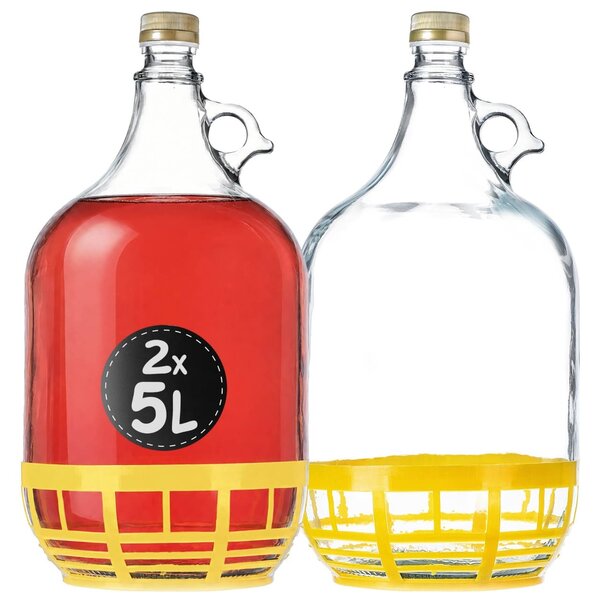 Balon Gąsior na wino z zakrętką 5L, 2 szt