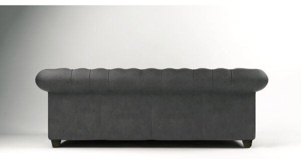 Antracytowa aksamitna sofa 230 cm Cambridge – Ropez