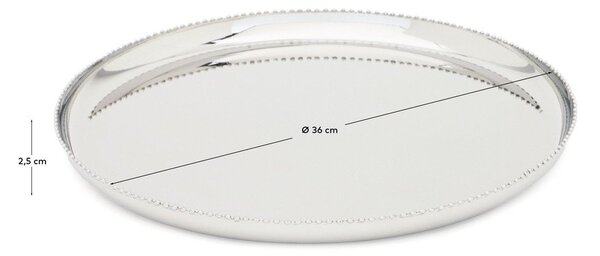 Taca do serwowania ze stali nierdzewnej ø 35,5 cm Nirela – Kave Home