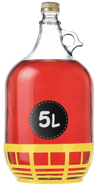 Gąsior Balon na wino z zakrętką Orto 5L