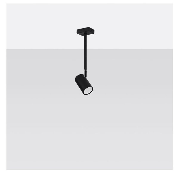 Czarna lampa punktowa 6x10 cm Jones – Sollux